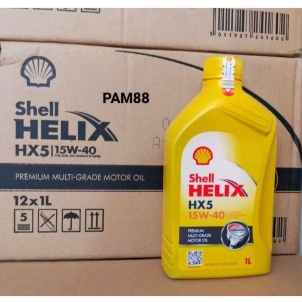 New Oli Shell helix hx5...1 liter ( kuning )