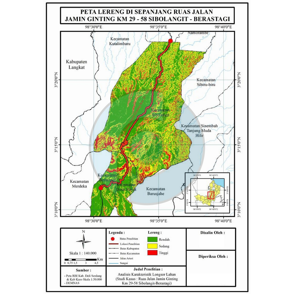 Jasa Membuat Peta Topografi/Kontur/Kemiringan Lereng