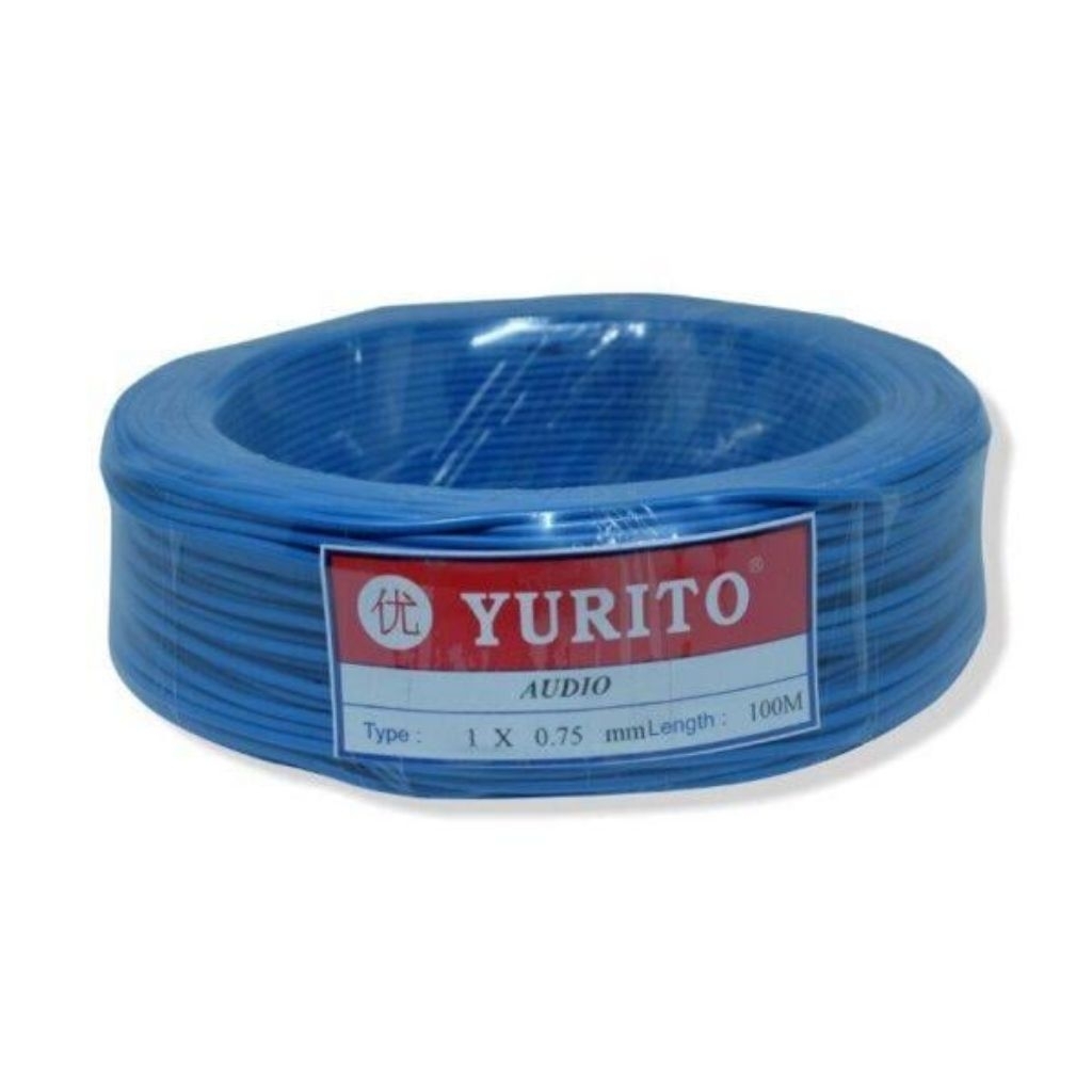 [ Roll 100 Meter ] Kabel Listrik Audio Singgle Tunggal Serabut NYAF Yurito 1x0,75mm 1x0.75mm 1x0,75 