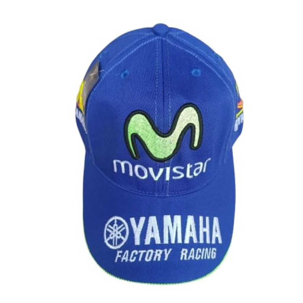 Topi baseball valentino rossi 46 movistar yamaha biru premium