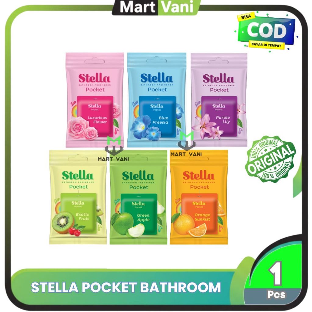 STELLA POCKET BATHROOM 10gr - STELLA POCKET PENGHARUM RUANGAN GANTUNG