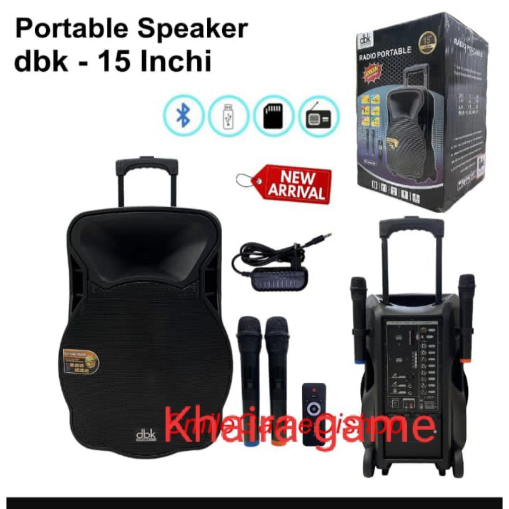 portabel speaker dbk 15 inch