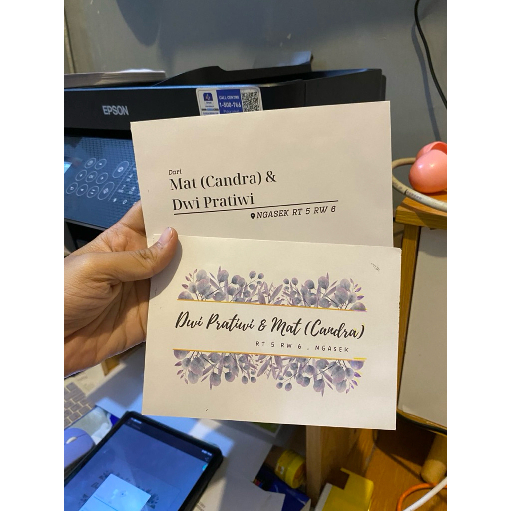 AMPLOP KONDANGAN CUSTOM NAMA DAN ALAMAT