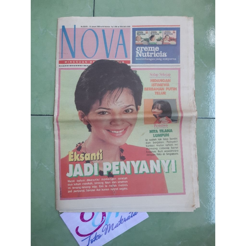 koran tabloid wanita NOVA cover Eksanti jadul lawas lama