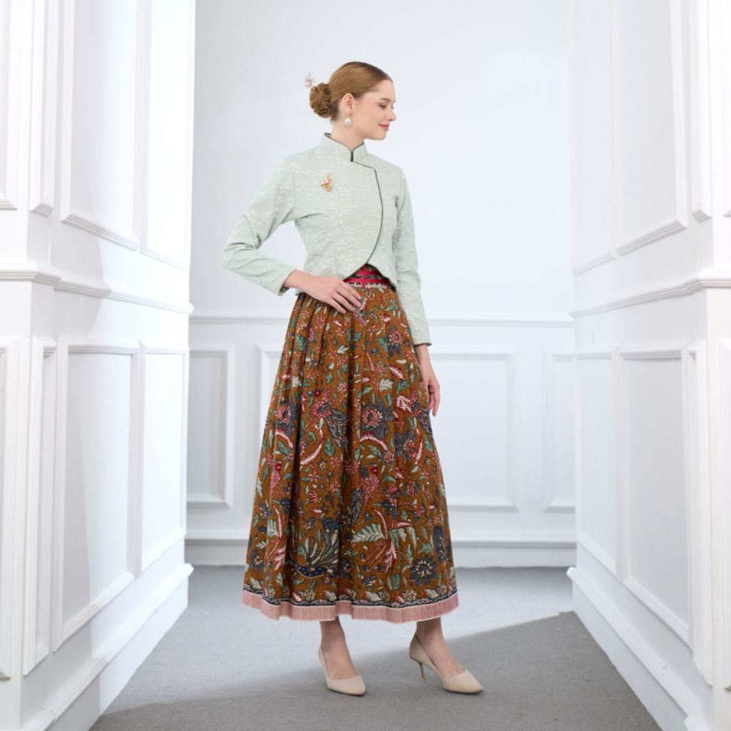 Kebaya Janggan Fukuro Mint / Janggan Kondangan Modern / Kebaya Wisuda Crop Top