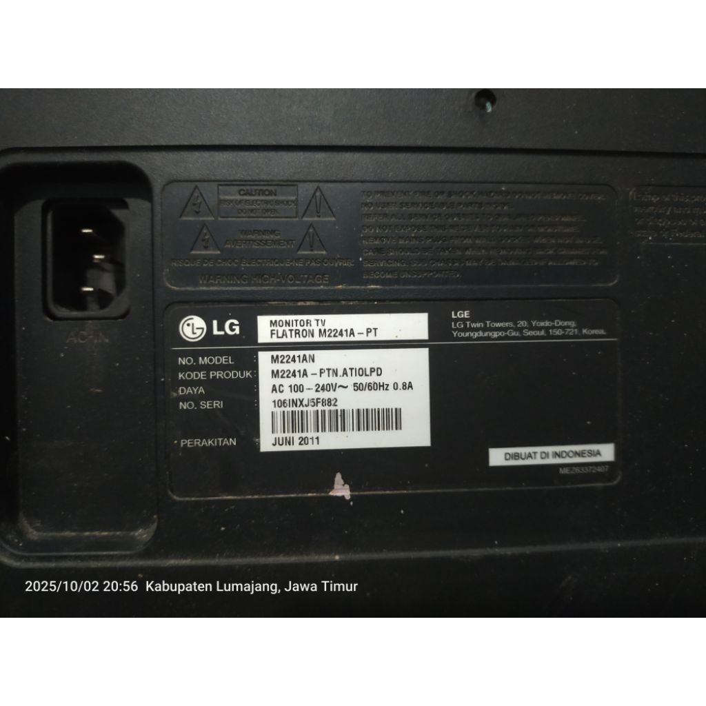 Power suplay + Mainbrod Monitor TV LG FLATRON M2241A