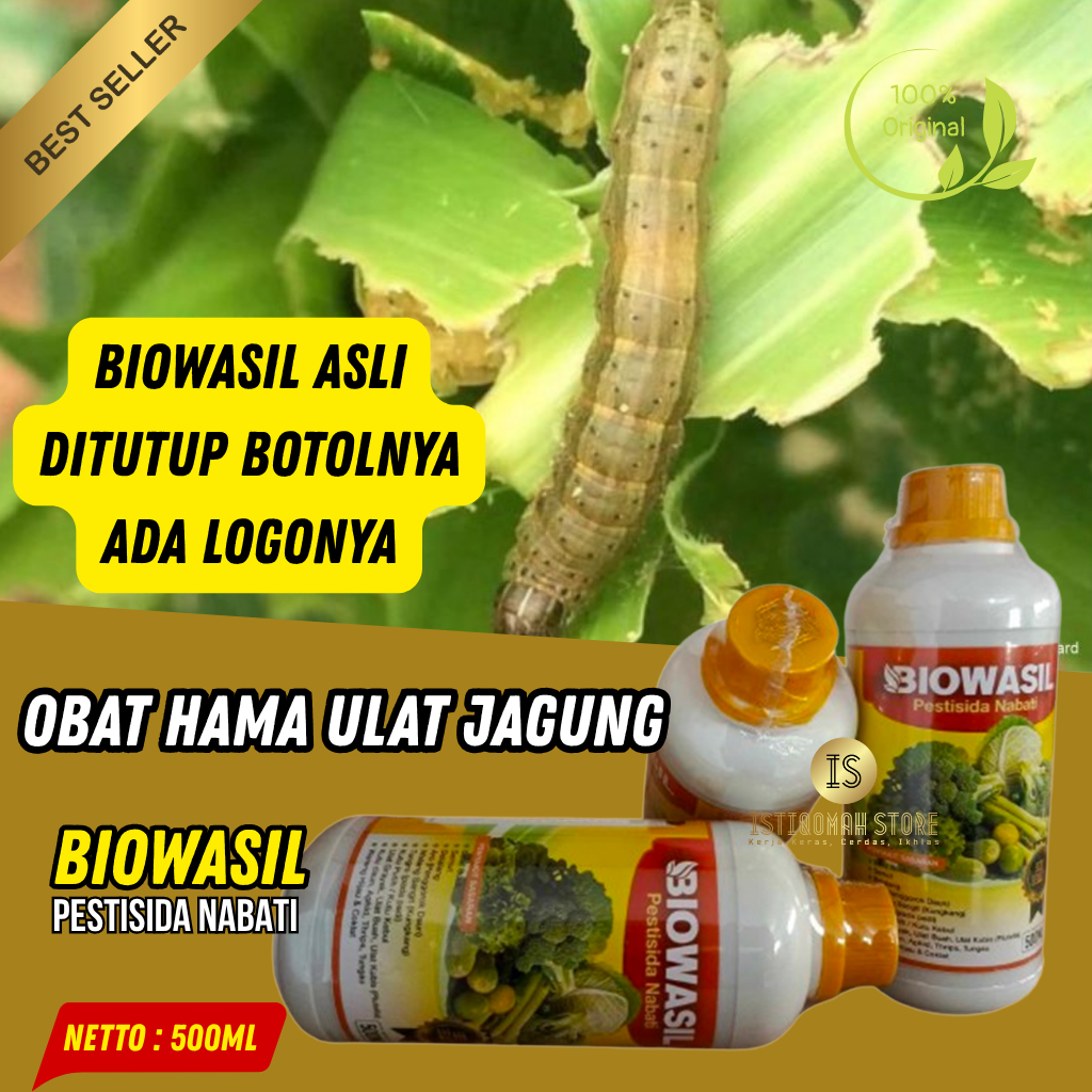 Obat Ulat Tanaman Jagung BIOWASIL 500ML Pestisida Nabati Obat Semprot Pembasmi Ulat Pada Tanaman Jag