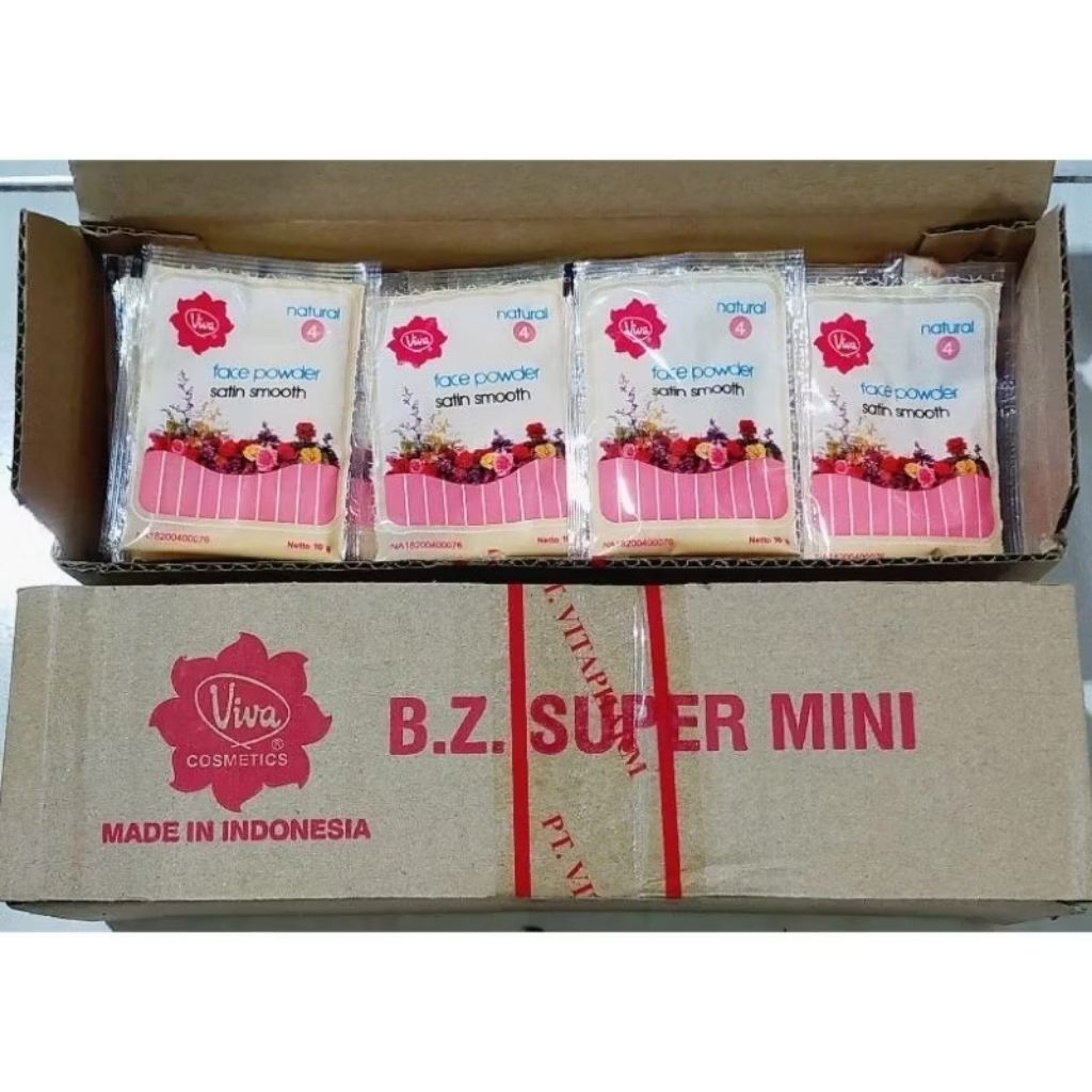 (1 Pack) VIVA ZAK SUPER MINI Bedak Tabur Sachet No 4 NATURAL