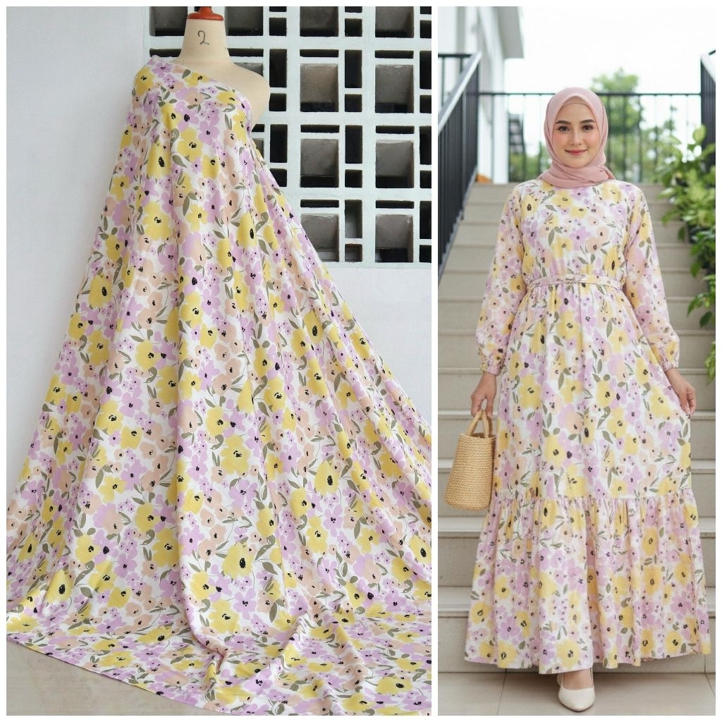 KAIN METERAN RAYON VISCOSE | KAIN SARIMBIT | KAIN MOTIF | BAKAL KAIN | harga persetengah meter