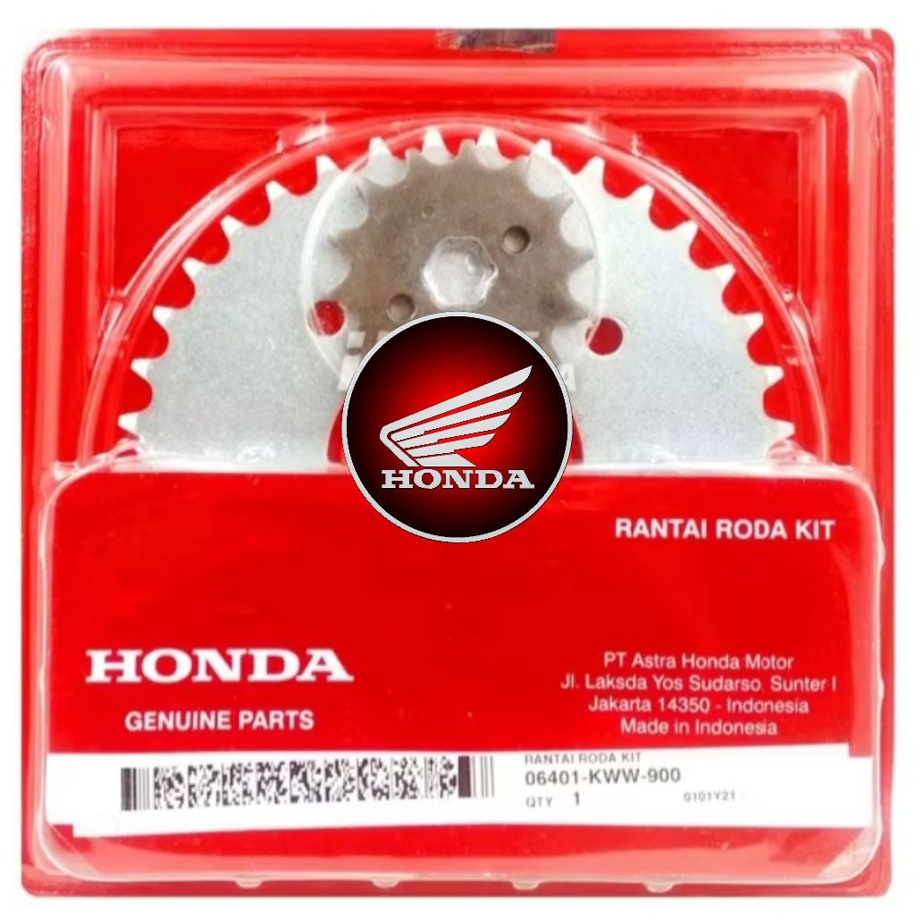Gear Set+Rantai 1Set Blade 110,Revo 110 Karbu, Revo 110 Fi, Revo Fit 06401-KWW-900 Original Honda