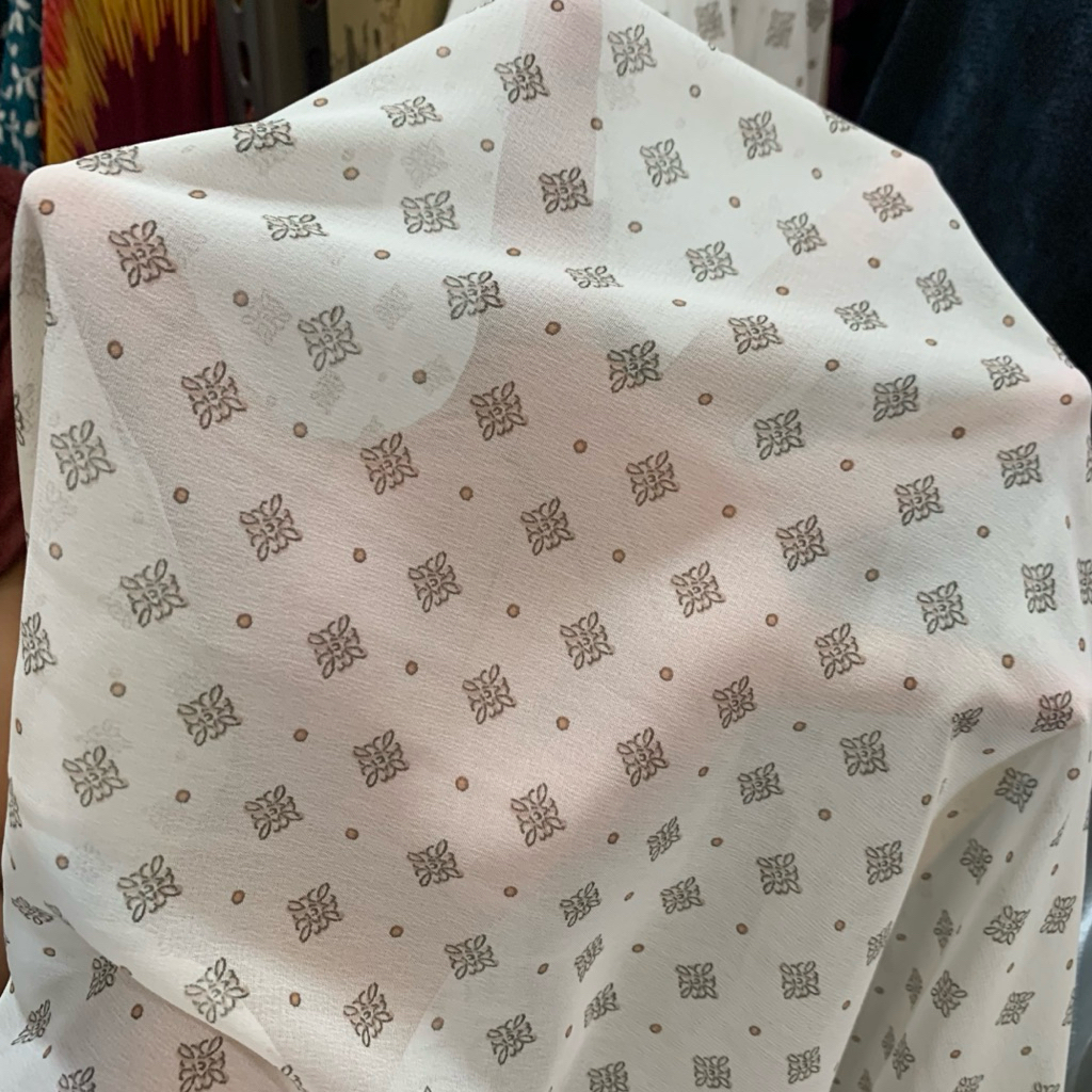 kain sifon motif - kain sifon premium - kain sifon motif tabur kecil premium