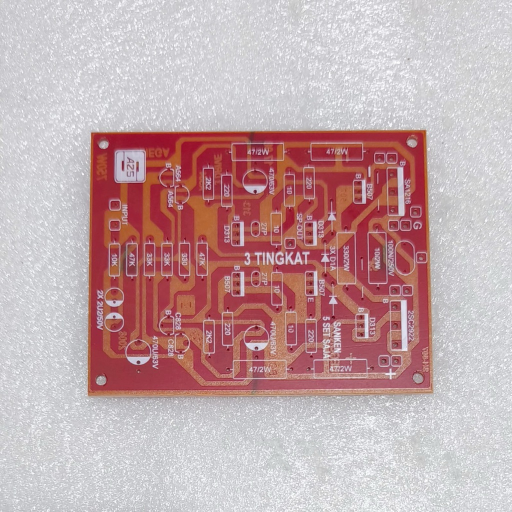 PCB Driver Power Amplifier 3 Tingkat Simetris 1000W 3 Stage