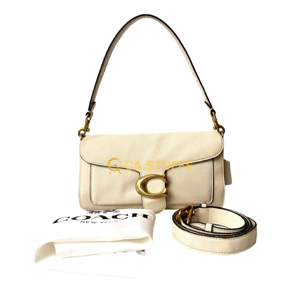 Preloved Coach COC Tabby 26 in Chalk Leather Shoulder & Sling Bag