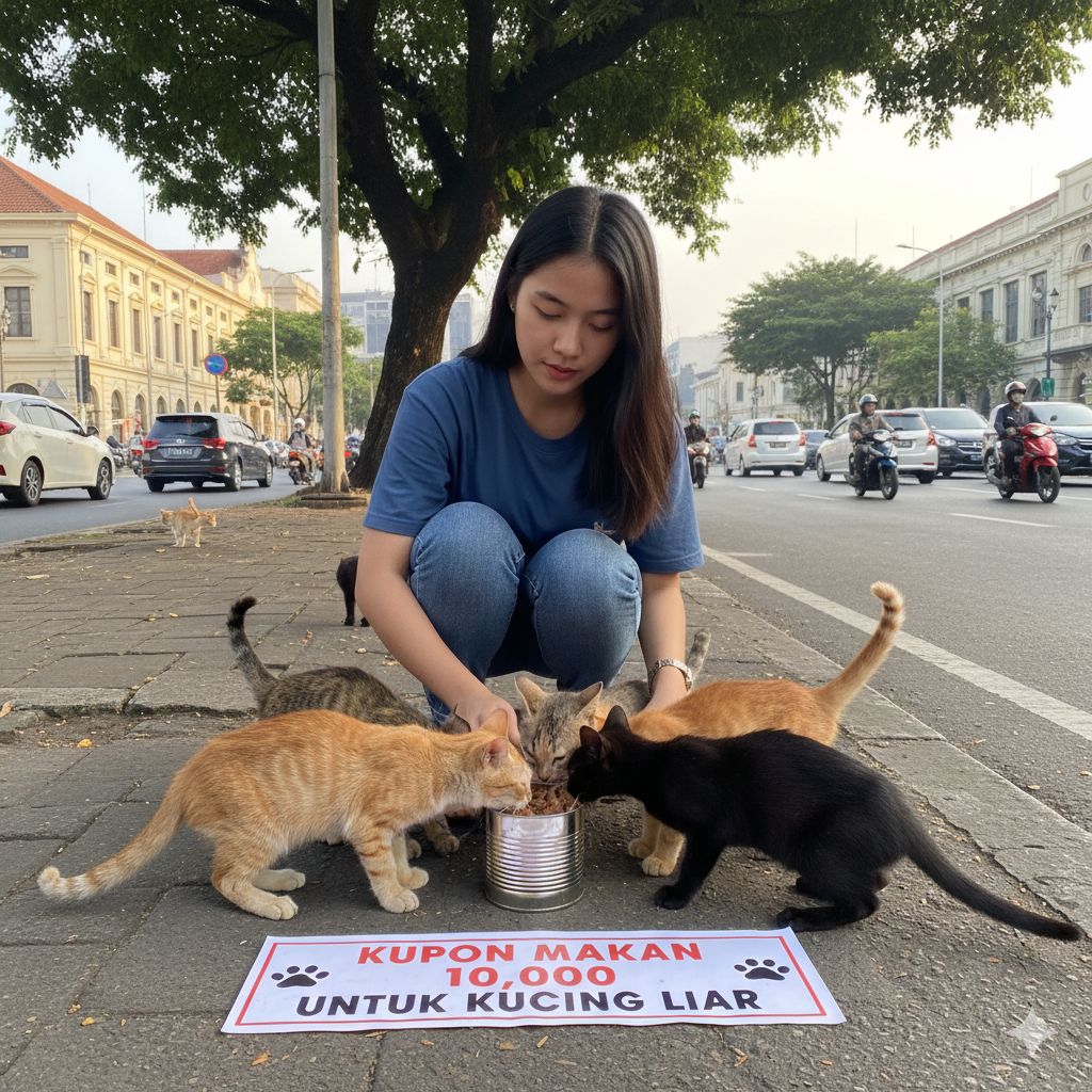 paket kupon makan kucing liar 10 ribu