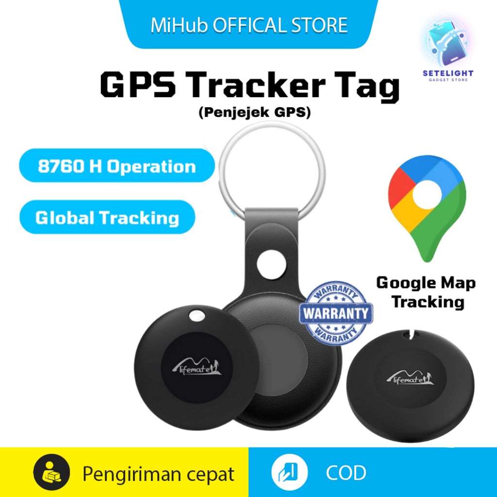 MILI lifetag GPS Tracker Android & iOS -Penjejak GPS Global, Pencari Kunci, Anak & Hewan Peliharaan