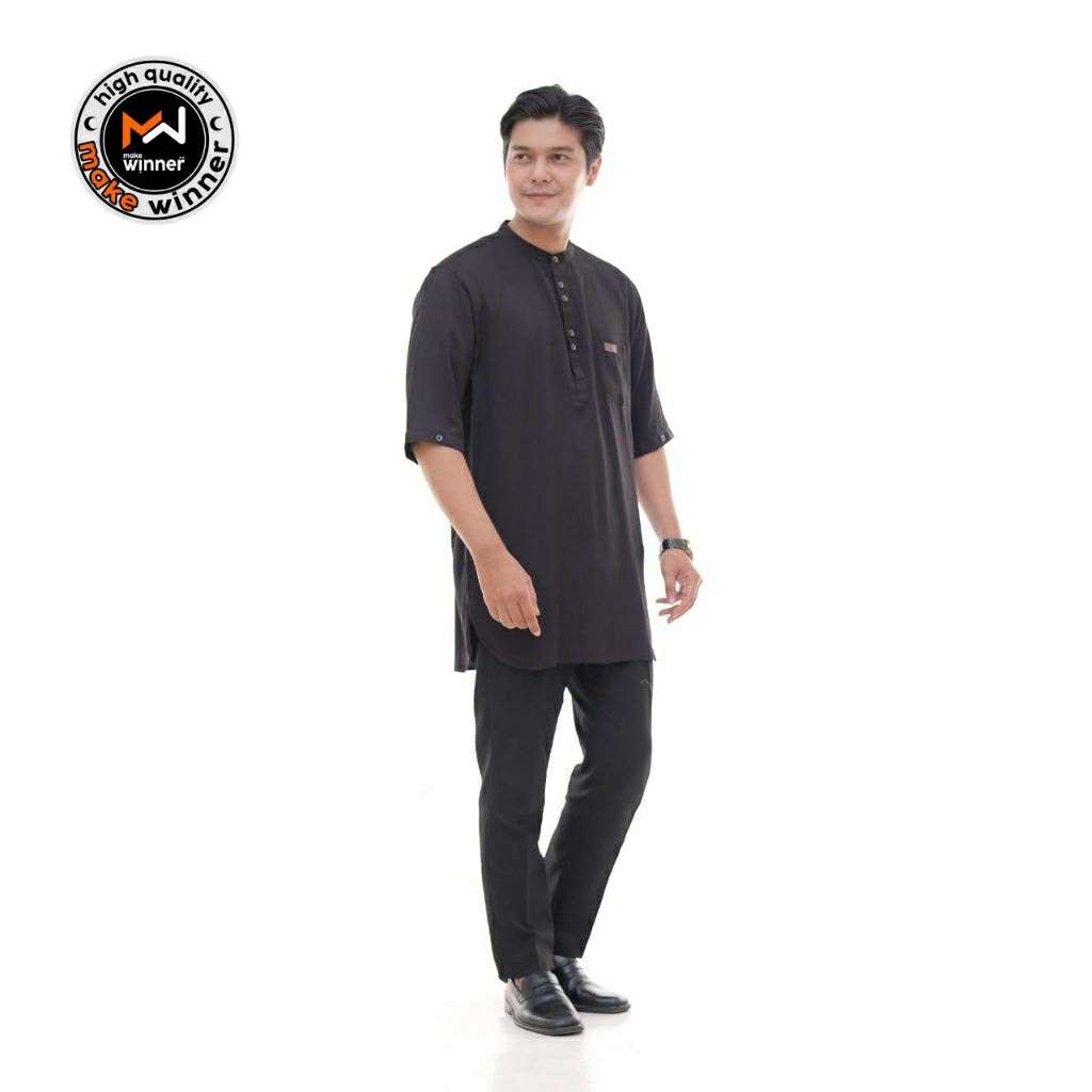 Mother Winners - Kurta Dewasa Model Pakistan | Baju Muslim Pria Dewasa Tangan ¾ Katun Premium