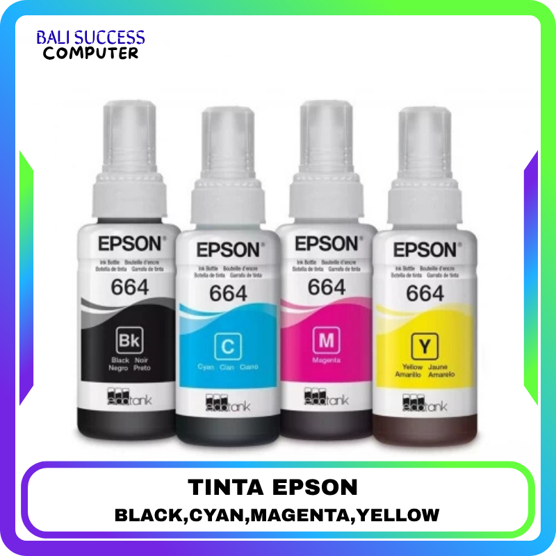 TINTA EPSON BLACK 664 / Tinta Epson 664 BLACK / Tinta Epson 6641 BLACK CYAN MAGENTA YELLOW