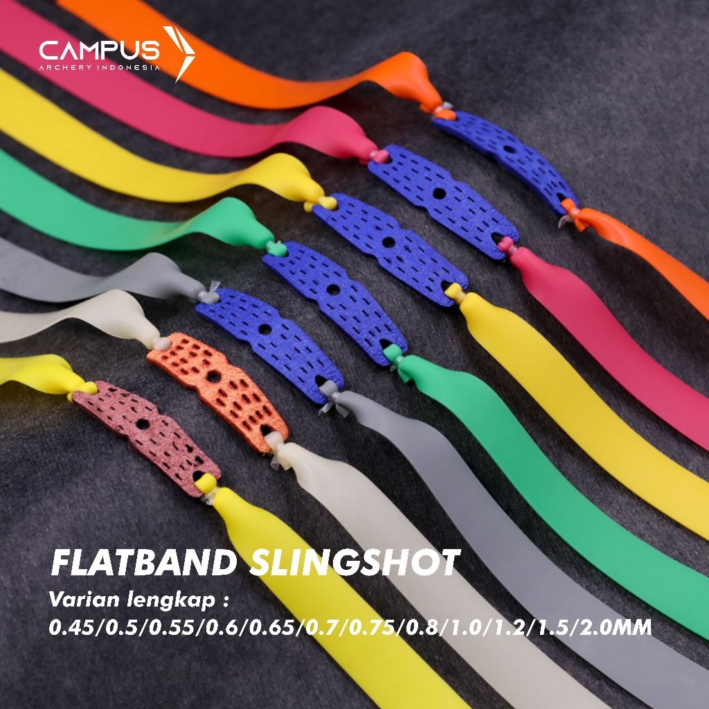 FLATBAND SLINGSHOT KARET KETAPEL TERLENGKAP PREMIUM