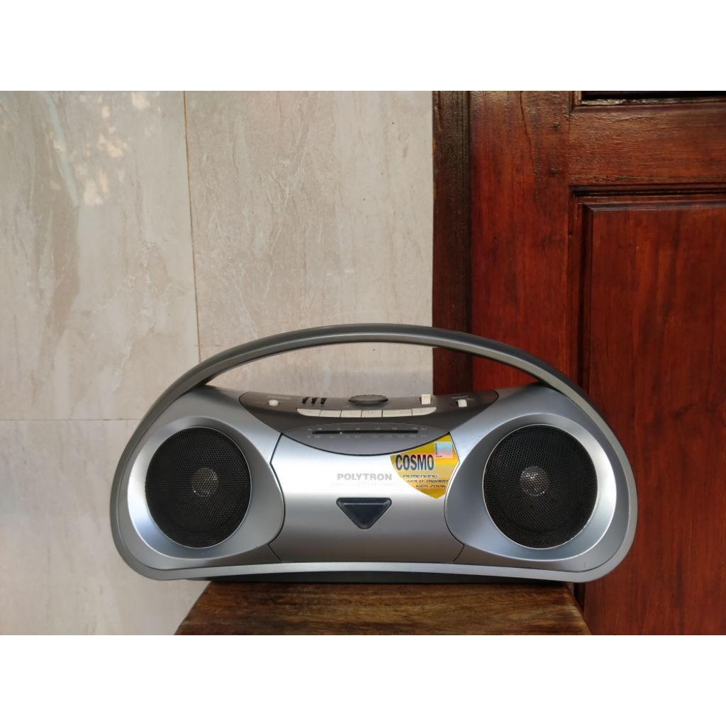mini compo polytron psc 200s radio dan tape pemutar kaset pita polytron cosmo minus volume