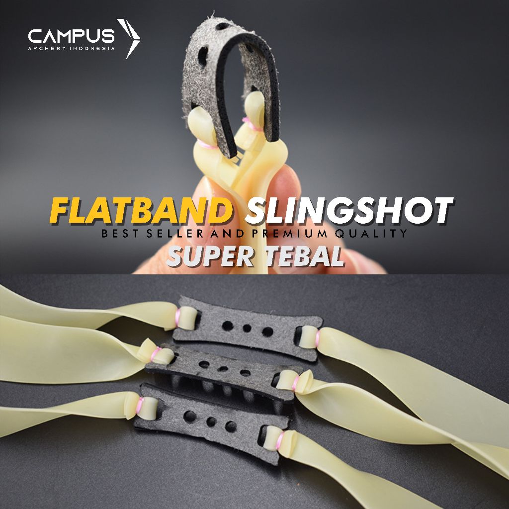 FLATBAND SLINGSHOT KARET KETAPEL SUPER TEBAL 1.0MM - 2.0MM PREMIUM