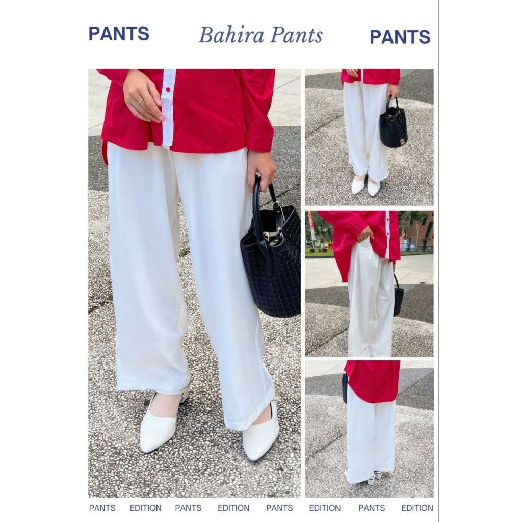 Bahira Pants | celana putih | kulit putih | kulot cutbray | kulot kerja