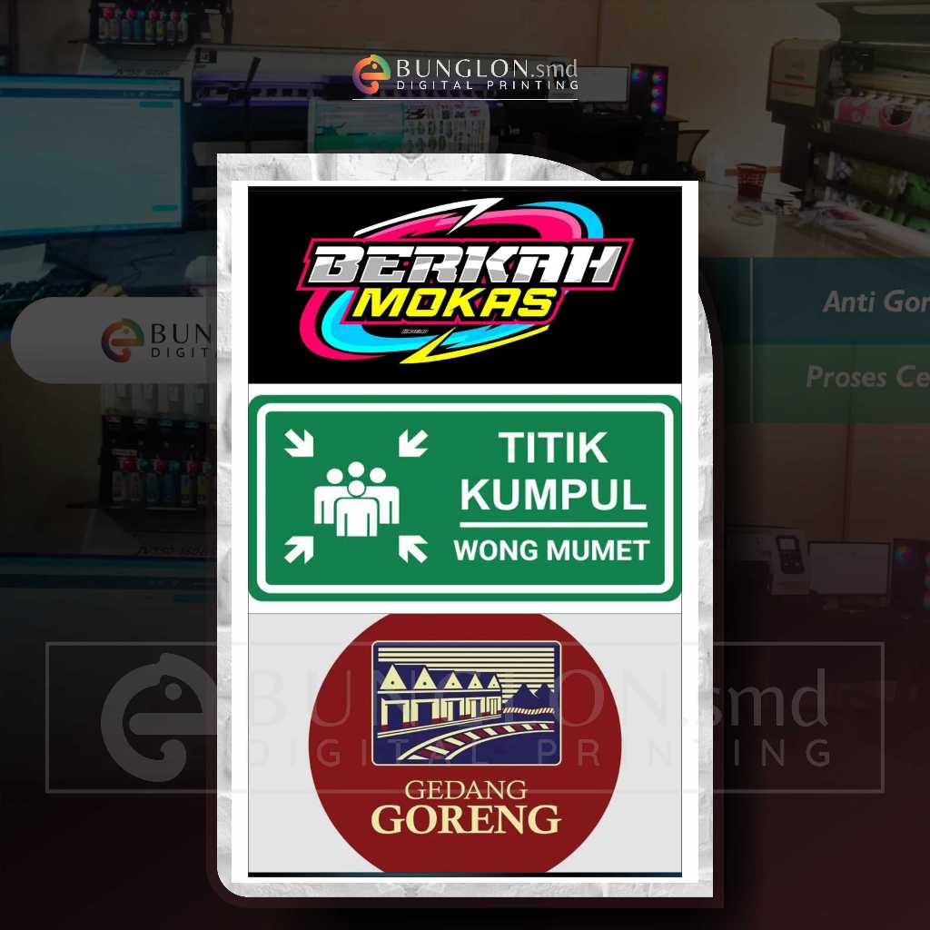 STIKER BERKAH MOKAS TITIK KUMPUL WONG MUMET GEDANG GORENG