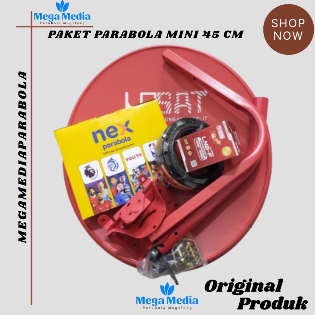 PARABOLA MINI MNC GRUP MOLA TV FULLSET TINGGAL PASANG
