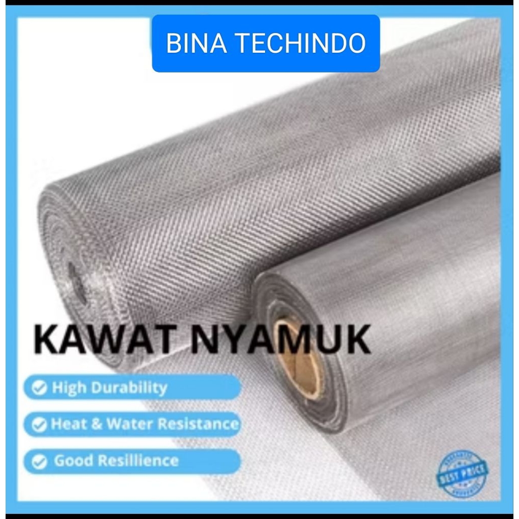 18MESH KASA KAWAT SARINGAN WIREMESH STAINLESS STEEL 1MX1M AYAKAN WIRE MESH. KASA KAWAT NYAMUK. KAWAT