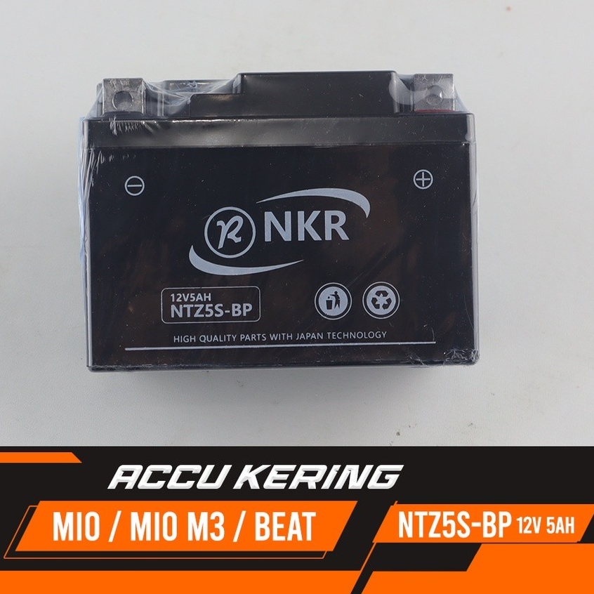 Aki Murah  Accu NTZ5S - BP NKR /Aki Kering NTZ5S - BP/Accu Beat-Karisma-revo-blade- jupiter Mx New