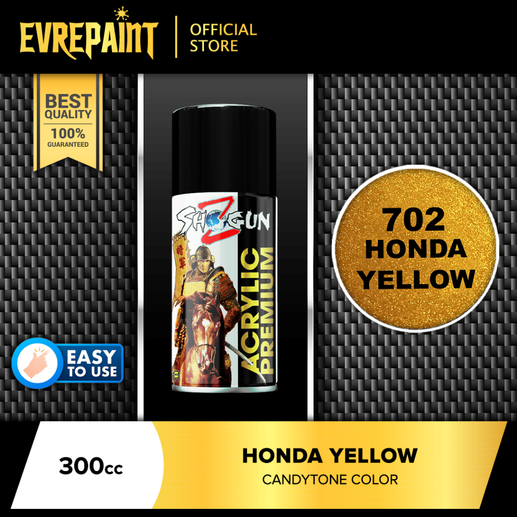 Pilok Pilok Shogun Z Cat Semprot Acrylic Premium 300 CC Honda Yellow 702