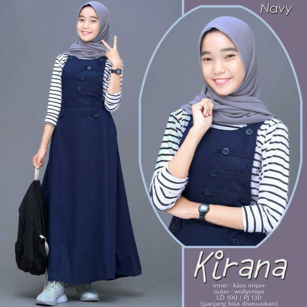 [ cuci gudang ] Gamis overall kancing ( overall only ) / overall rok kekinian / baju kodok wanita / 