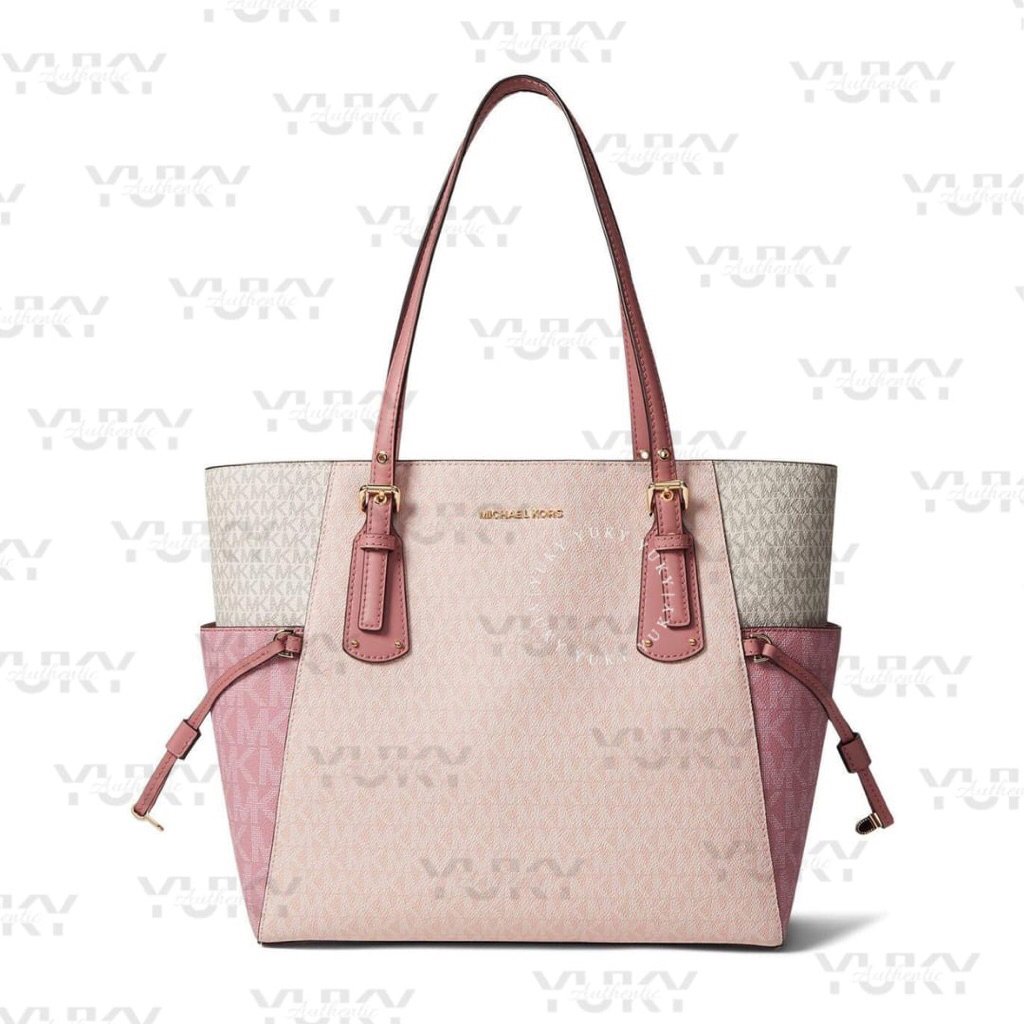 Tas Wanita Branded MICH*EL KO*S MK Voyager Large Colorblock Sign Pink Blush 100% Original