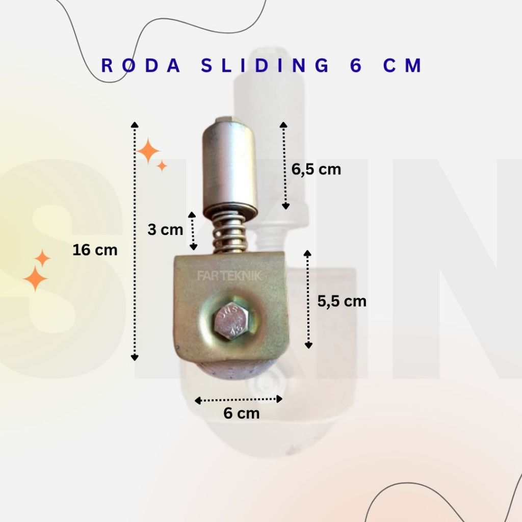 Roda Pagar Sliding / Besi 6 Cm / Solusi Pagar Rumah Sliding Roda