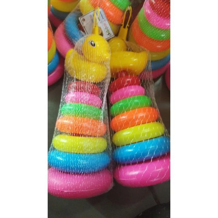 Mainan Edukasi RIng Donat Susun Bebek Bayi Baby Toys / Mainan Ring Donat Murah / Mainan Anak Murah /