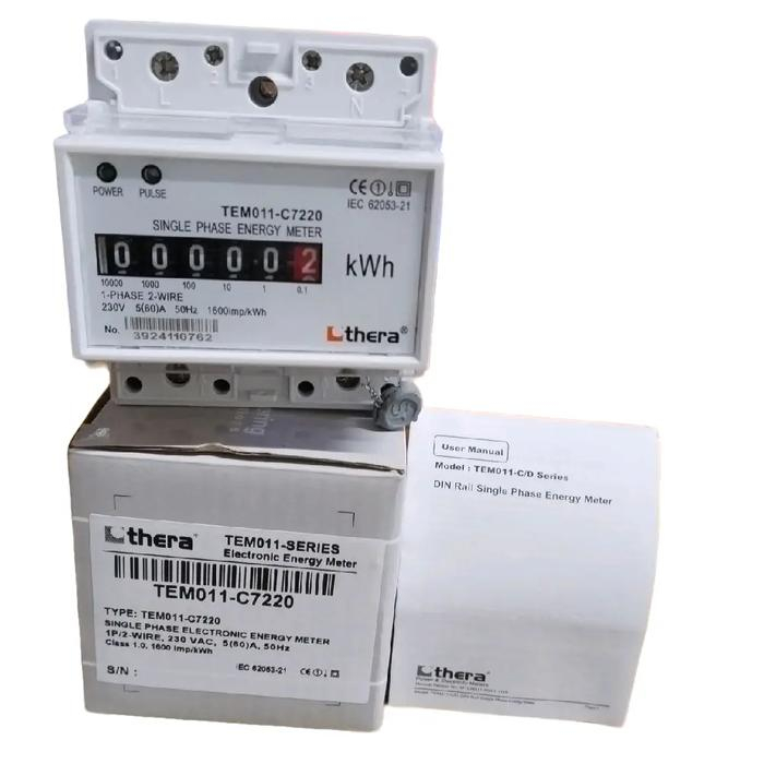Thera Kwh Meter 1 Phase  5 (60)A - Analog Direct + Surat Keterangan Kalibrasi