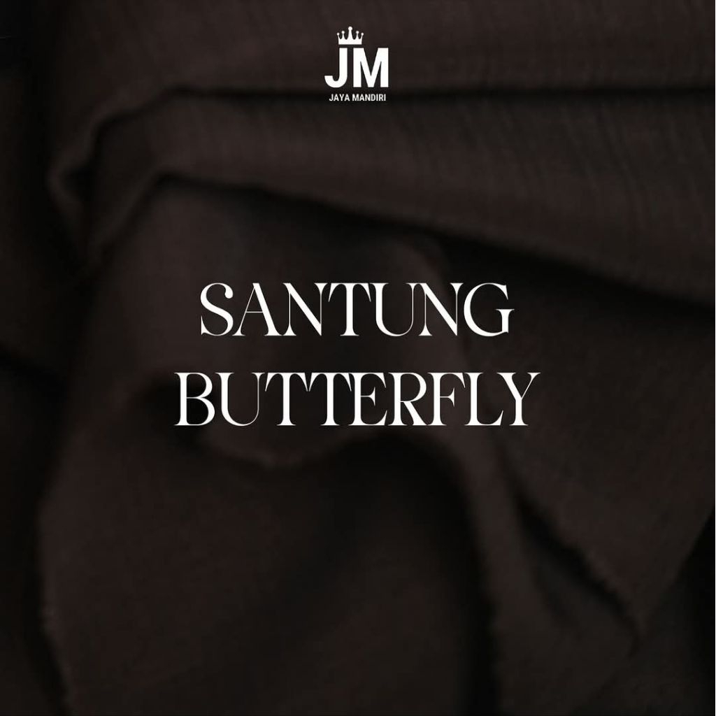 JM SANTUNG BUTTERFLY - Kain Fashion Textile Twist (Ecer Yard)
