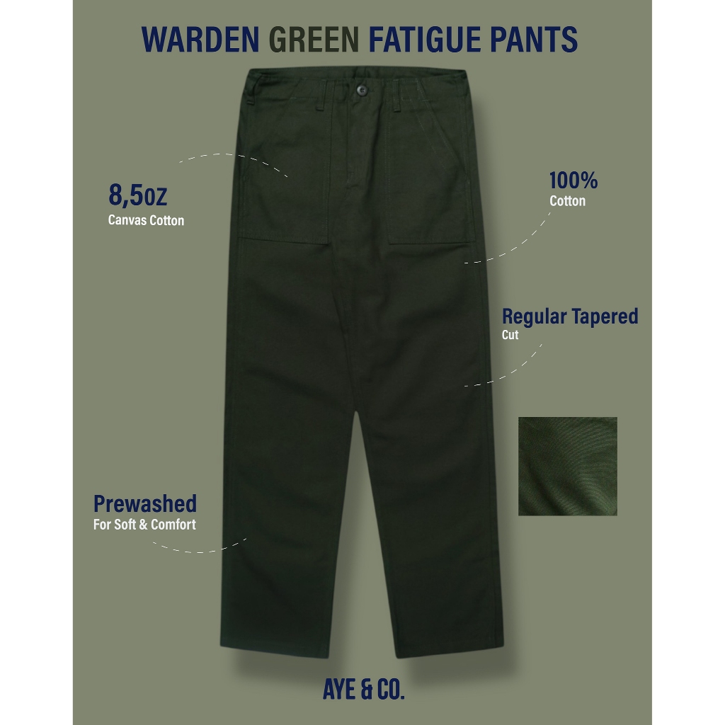 AYE & CO - Warden Temple Green Fatigue Pants