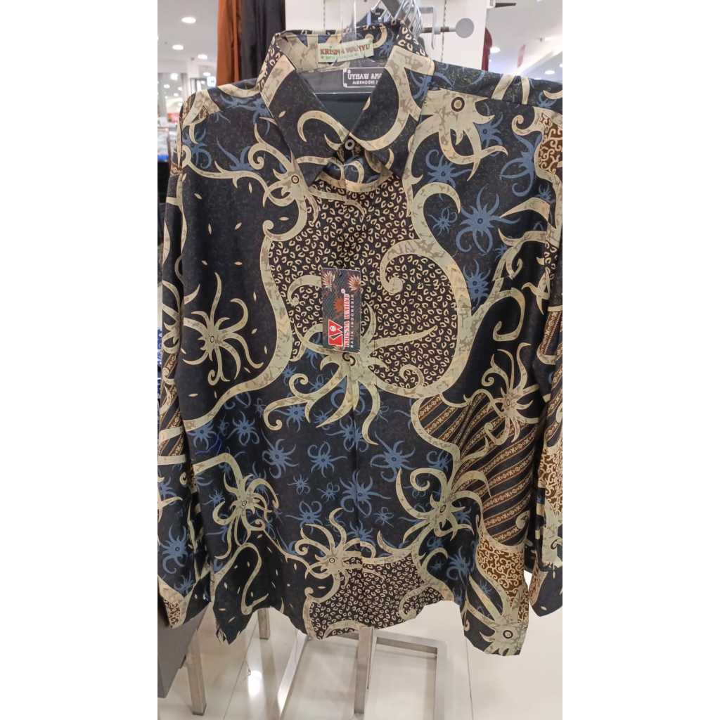 [Krisna Wahyu] Batik Pria Katun Prada Lengan Panjang