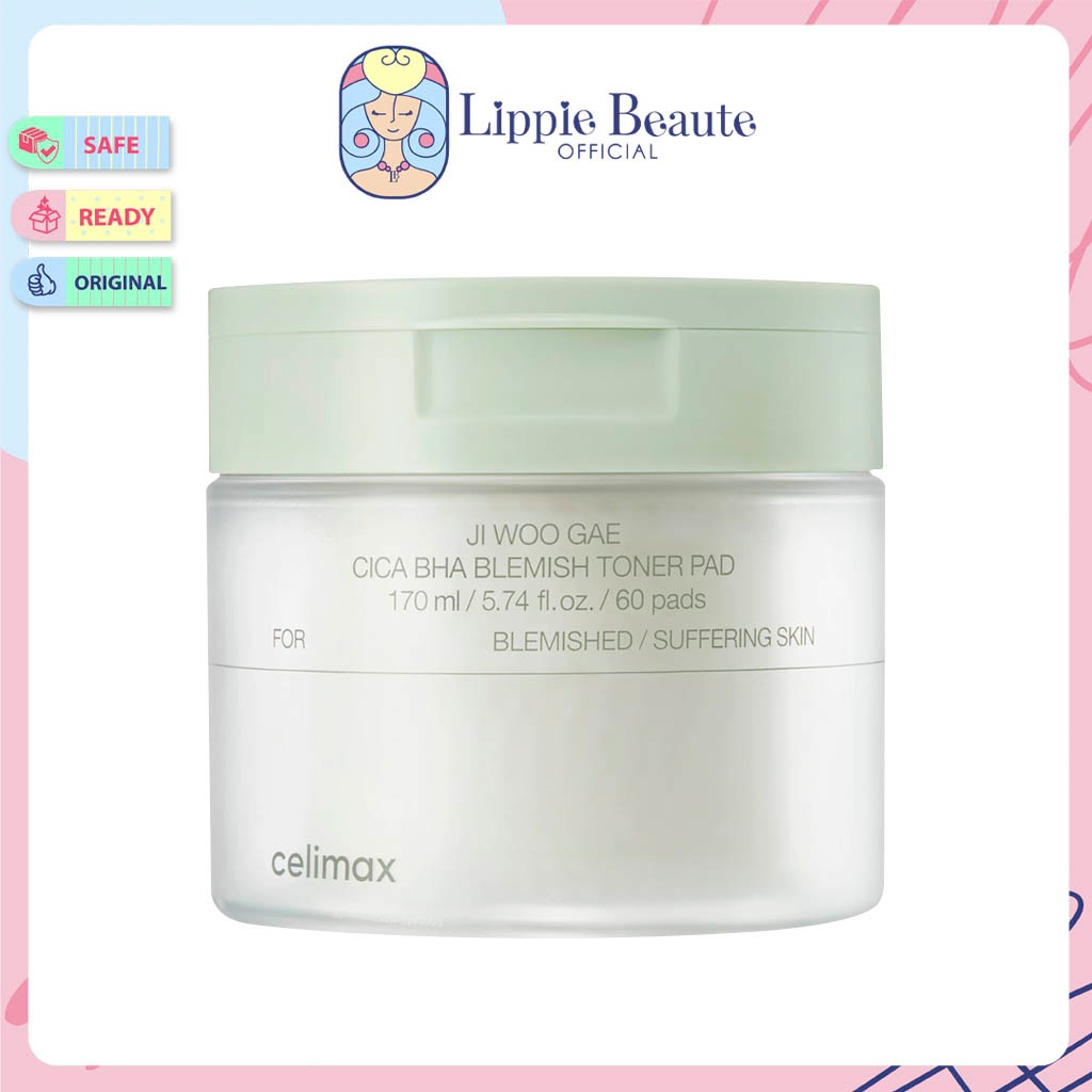 CELIMAX - Ji Woo Gae Cica BHA Blemish Toner Pad 170ml