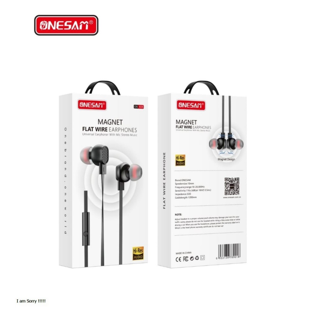 HF ONESAM X05 Earphone Headset Original – Desain Magnet, Hi-Res Audio dengan Suara Jernih & Bass Ste