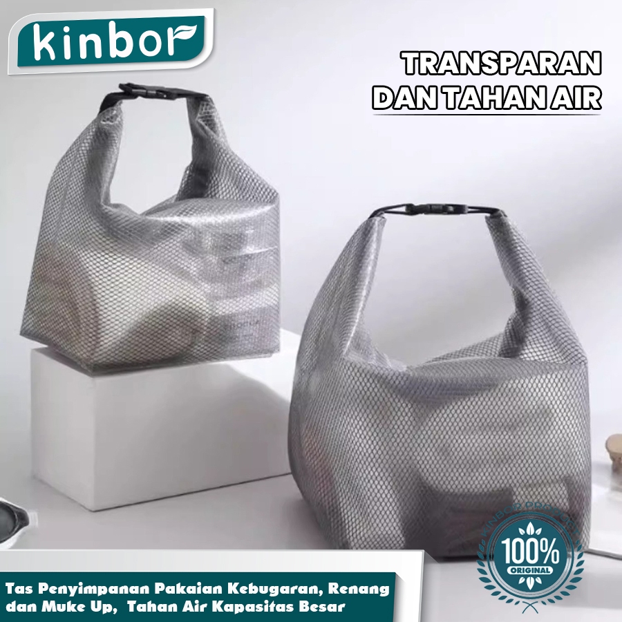 Storage Organizer Travel Transparent Makeup Bag Soft/ Tas Jaring Transparan Pouch Kosmetik Serbaguna
