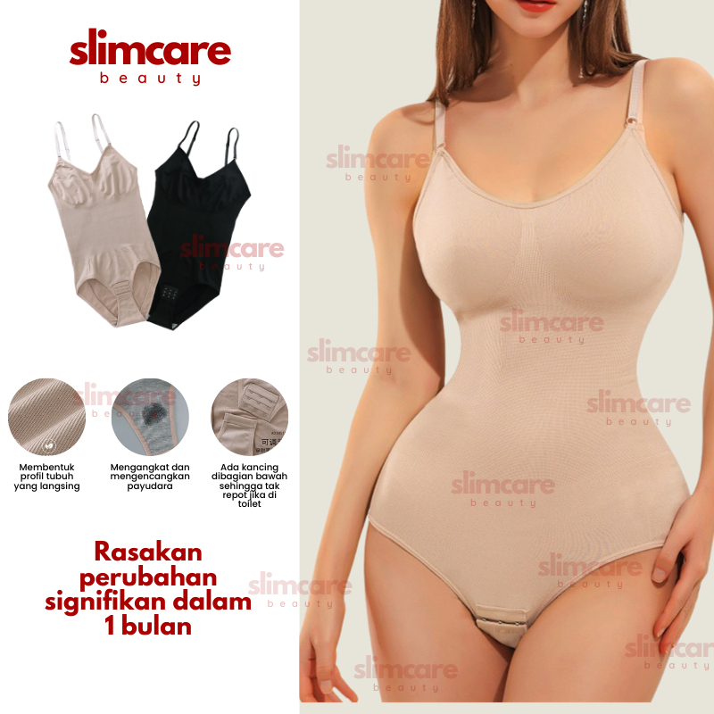 Korset Bodysuit Set Seamless Pelangsing Perut Buncit Kancing Bawah Bodysuits One Piece Jumbo Big Siz