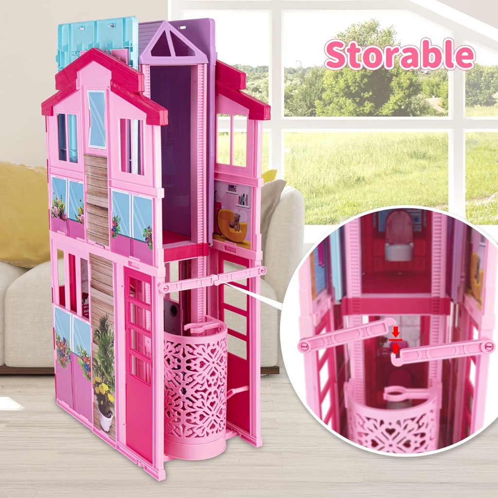 READY RUMAH BONEKA IMPIANKU, RUMAH BONEKA BESAR 36'', RUMAH BERMAIN DENGAN KAMAR BESAR & PERABOTAN