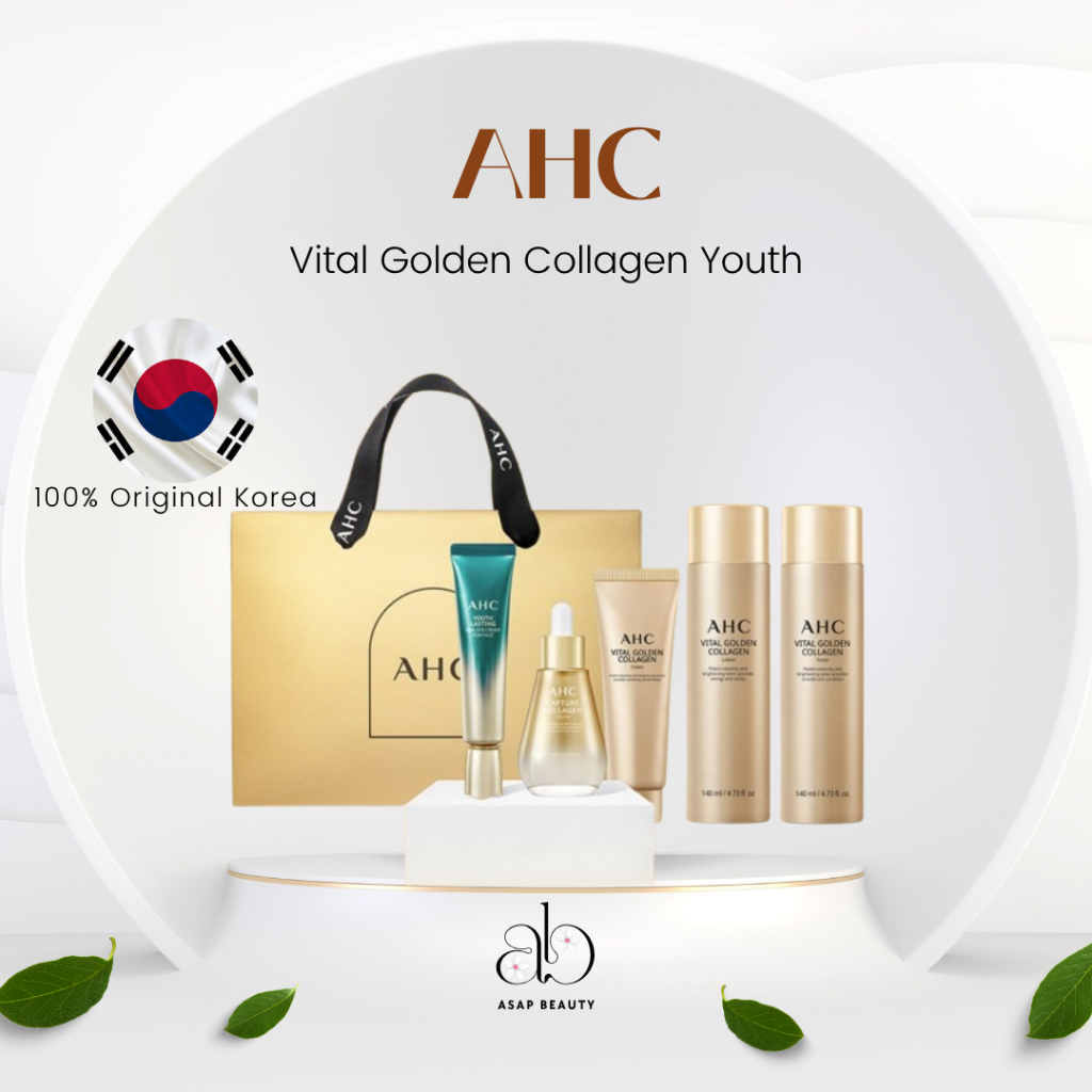 [READY] AHC Vital Golden Collagen Youth Total Skincare 5-Piece Set/Anti Aging Skincare/AHC Set