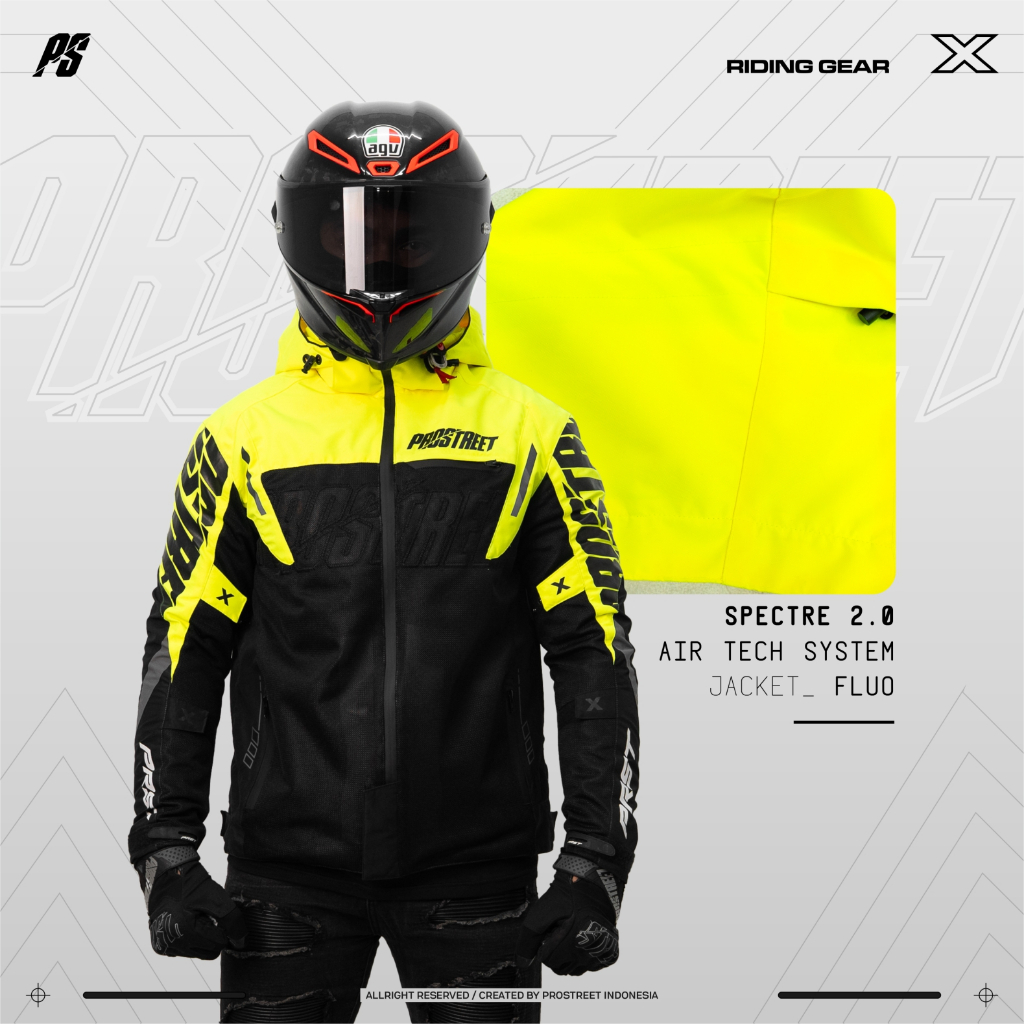 Jaket Motor Prostreet Spectre Air Tech System V.2 Fluo