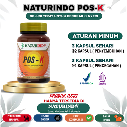 Naturindo Pos K Asli 100% Original Obat Pereda Nyeri Atasi Bengkak Dan Nyeri Yang Ditimbulkan Cidera
