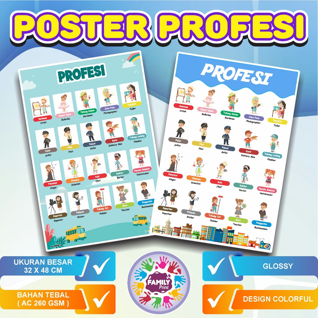 Poster PROFESI Pekerjaan - POSTER EDUKASI ANAK