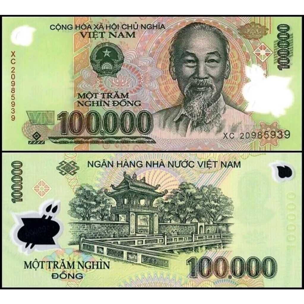 Vietnam 100000 Dong UNC-Original-Gress __polymer__