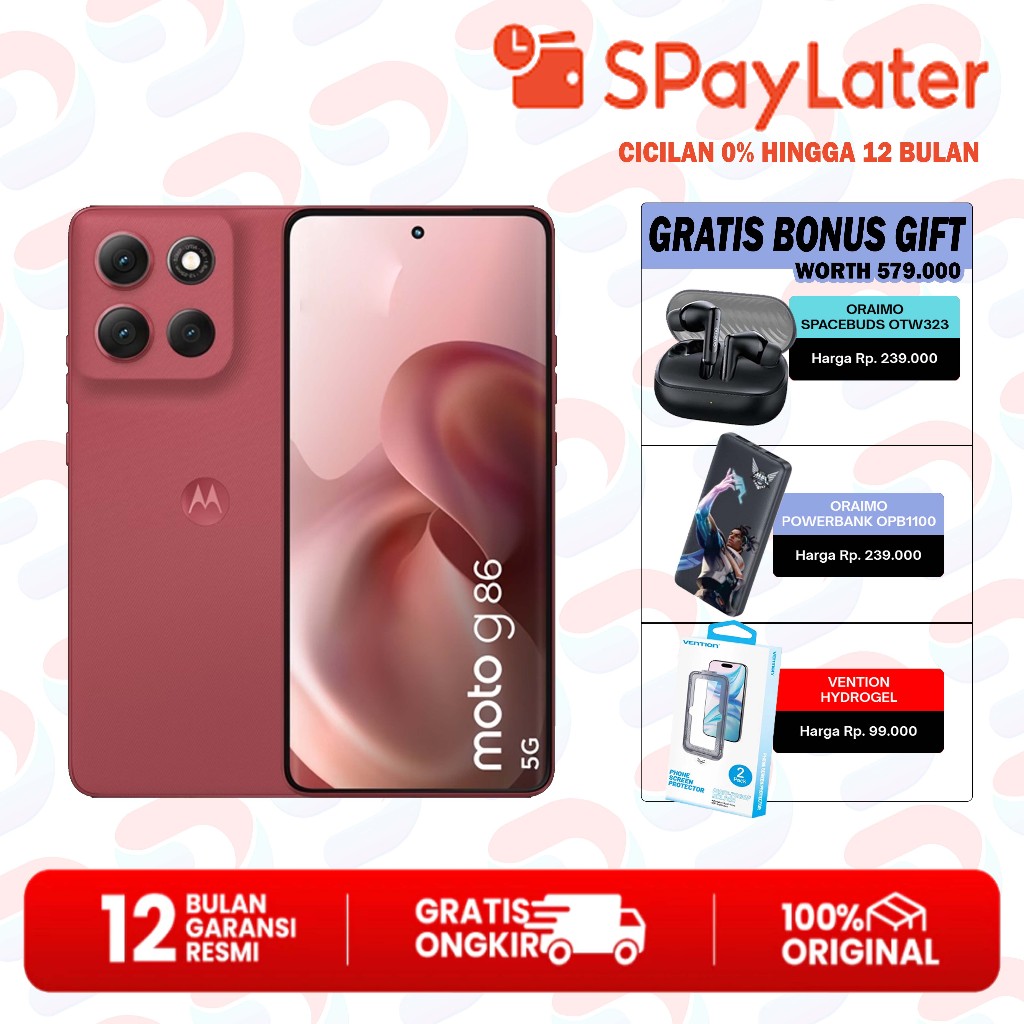 Motorola Moto G86 Power 5G 8/256GB - Motorola G86 Garansi Resmi 1 Tahun