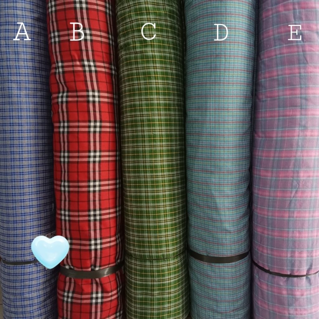 kain Kotak kombinasi / kotak seragam